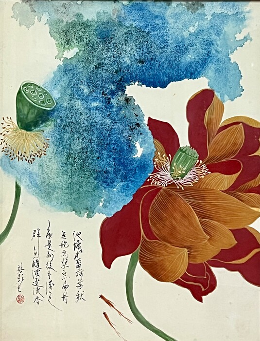 合(荷)境_膠彩圖片